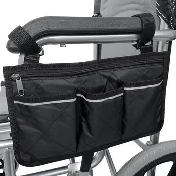 Invalidski Voziček Strani Vreča Armrest Multicolor Multi Visoka Zmogljivost Žep Torbica Za Shranjevanje Trajno Shranjevanje Vrečk Za Walker Skuter
