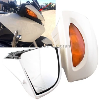 Bela Motocikel širokokotni vzvratnimi ogledali LED Vključite Opozorilne luči Paše Za BMW Motorna R1100RT R1150RT R1100 RT R1150 RT R850RT