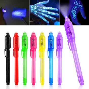 14Pcs Svetlobni Light Pen Čarobno Purple 2 V 1 UV Svetlobo Črno Combo Risanje Nevidno Črnilo, Pero Učenje, Izobraževanje, Igrače Za Otroka