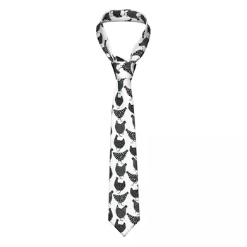 Klasična Kravato za Moške Svile Mens Neckties za svate Poslovnih Odraslih Vratu Kravato Priložnostne Black Pegasti Kmetiji Piščancev Kravato