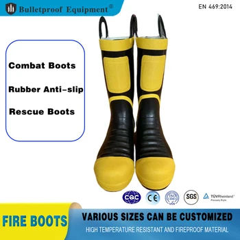EU certificiranje Visoki Cilinder Sili Reševanje Čevlji Gasilska Boj proti Čevlji za Protipožarno Zaščito Čevlji iz Gume Proti Drsenju Ogenj Čevlji