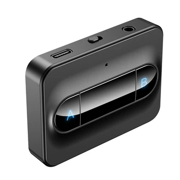 Bluetooth 5.0 Avdio Oddajnik 3.5 Mm AUX Nizke Latence Stereo Brezžični Adapter 2 Priključite Slušalke Za PC TV Box