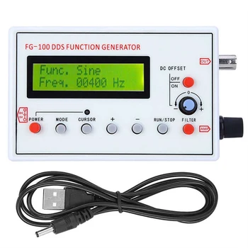 FG-100 DDS Funkcija Signal Generator Frekvenčni Števec 1 hz - 500KHz Sinus+Kvadratni+Triple-stisnjena Valovno
