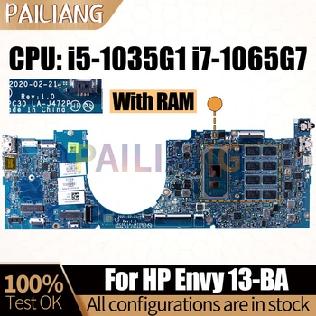 Za HP Envy 13-BA Laptop Mainboard LA-J472P i5-1035G1 i7-1065G7 Z RAM L94591-601 L94589-601 L98380-601 Zvezek Motherboard