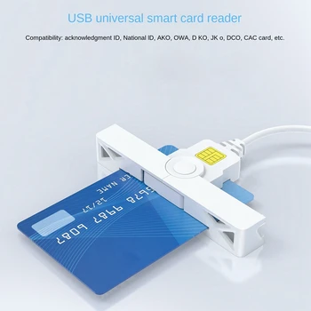 Bralnik pametnih Kartic, USB ATM Smart Card Reader Univerzalno SIM Card Reader USB CCID ISO Priključek Za Windows, Linux
