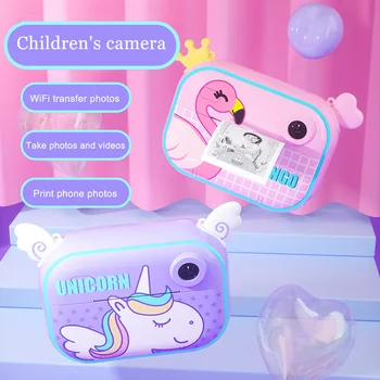 Otroci Video, Foto Kamere za Tiskanje 1080P Otrok Instant Print Camera Igrače Za Otroka Dekle Darilo za Rojstni dan Instantane Tiskanja Fotoaparat