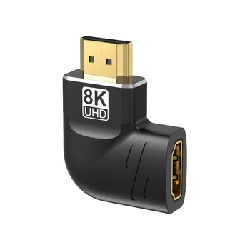 8K HDMI je Združljiv Adapter za Ločevanje Moški-Ženska 270 Stopinj Pretvornik Extender za HDTV Prenosni računalnik Monitor Adapter