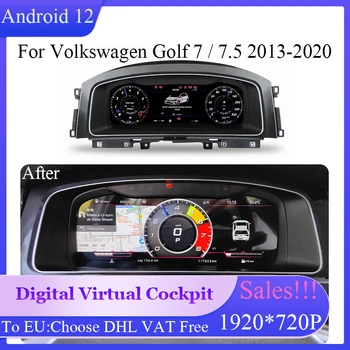 LCD armaturne plošče, notranje panel, zaslon avto nadzorni plošči merilnik hitrosti merilnik Za VOLKSWAGEN GOLF 7 / GOLF 7.5 MK7 2013-2020