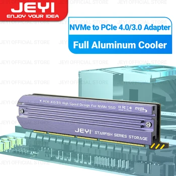 JEYI M. 2 NVME, da PCIe 4.0 3.0 Adapter Z Aluminijem SSD Heatsink, NVMe 64Gbps Gen4 PCIE X4 X16, X8 Razširitveno Kartico za Namizje