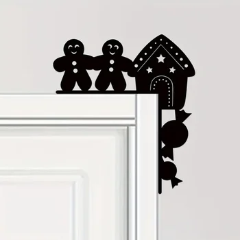 1pc Božič Silhueto Dekorativne Stenske Nalepke Vrata Kotu Dekoracijo Okvir Vrat Kotu Decor Art Železa Umetnosti, Dekoracijo Sten