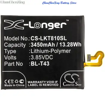 Cameron Kitajsko 3450mAh Baterijo BL-T43,EAC64518901 za LG G810, G8S ThinQ, G8S ThinQ Globalno, LMG810EA, LMG810EAW, LM-G810EAW