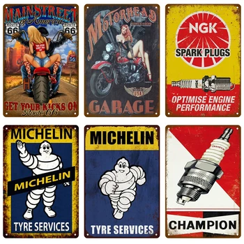 Vintage Tin Prijavite Klasični Avtomobil Prodaja Delov Storitev Kovine Znaki Plakat Dekorativne Plošče Stenske Nalepke Pub, Bar, Garaža Dekor