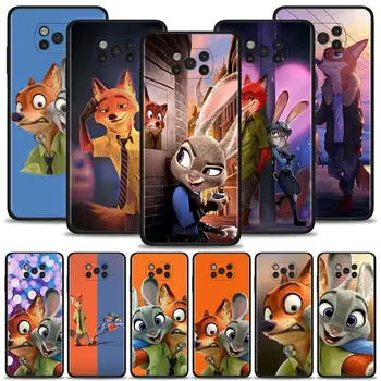Telefon Primeru Za Xiaomi Poco X3 X4 NFC M3 M4 Pro 5G za Moj 12 Pro 11 10T Opomba 10 5 G 9 Etui Zootopia Ljubezen Nekaj Selfie Judy Nick