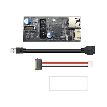 Glava 19Pin, da Tip E + 19Pin matične plošče 1 do 2 Razdelilnik USB 3.0 Hub USB Adapter Conector USB 19Pin Priključek(A)
