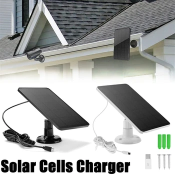 10W 5V Sončne Celice za Polnilnik priključek Mikro USB+Tip-C 2v1 Polnjenje Prenosni Solarni Paneli za Varnostne Kamere/Majhen Dom Light Sistem