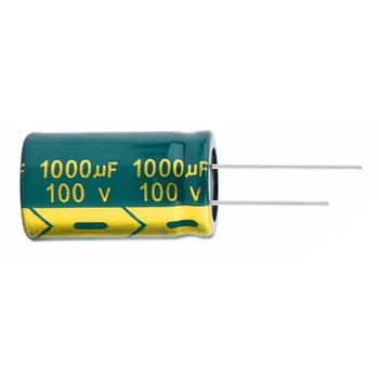 2pcs/veliko visoka frekvenca nizka impedanca 100v 1000UF aluminija elektrolitski kondenzator velikost 18*30 100V1000UF 20%
