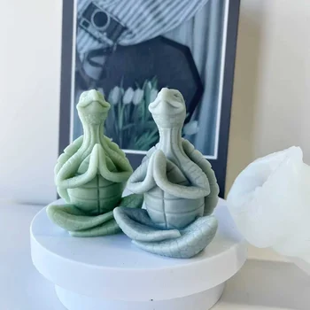 3D Meditirati Želva Silikonsko Plesni Želva Plesni DIY Aromaterapija Sveča Mavca Okraski Plesni Tortoise Doma Dekor Obrti