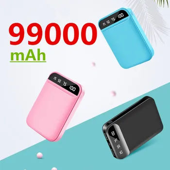 99000mAh Prenosni Mini Power Bank LED Digitalni Prikaz Moči Banke Zunanji Baterijski Paket Za iPhone Pro Xiaomi Huawei