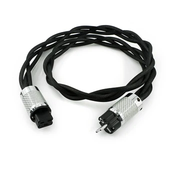 5N OCC posrebrene tri pleteni Hi-fi avdio napajalni kabel ZDA/EU vtič 20A C19 plug rep ob ojačevalnik