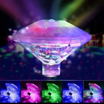 LED Plava Bazen Svetloba Podvodno Disco Luči Vodotesen RGB Podvodna Svetilka Za Baby Kopel Stranka Zunanji Ribnik Dekor