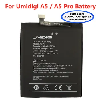 2024 Let, Visoka Kakovost Originalne Baterije Za UMI UMIDIGI A5 / A5 Pro A5Pro 4150mAh Mobilnega Telefona Baterije Bateria + Sledenje