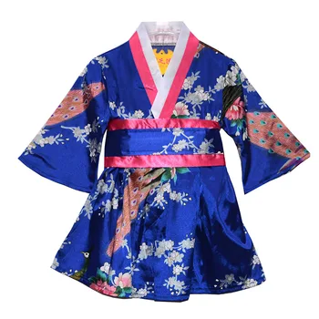 Japonski Baby Dekle Kimono Plašč Srčkan Fant Yukata s Pasom Otroci Plesne Kostume Otrok Tradicionalne Kostume Kimono