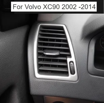 Za Volvo XC90 2002-2014 iz Nerjavečega Jekla Avto Spredaj, klimatska AC Vent Kritje klimatska naprava vtičnico dekorativni okvir 2pcs