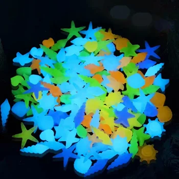 Fluorescence Conch Lupine Pisane Zvezda Živali Aquascape Svetlobna Kamni Akvarij Okraski Deco Ribe Dekor Vodnih
