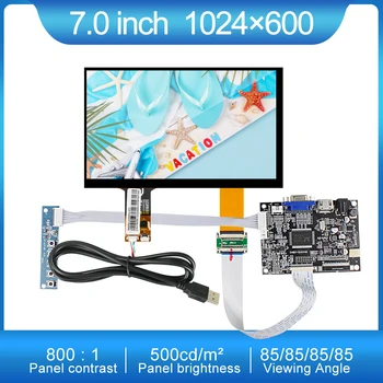7 palčni zaslon LCD zasloni na Dotik s Odbor 1024*600 Svetlost 500 RGB 50 Zatiči vmesnik LCD displayer BI070YL3-K50 za na prostem