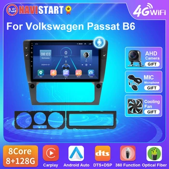 NAVISTART Android Auto Avto Radio Za Volkswagen Passat B6 2004-2010 GPS Navigacija Avtomobilski Stereo sistem Multimedijski Predvajalnik, WIFI 4G Carplay