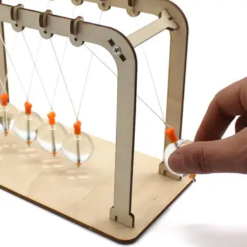 2 DIY Newtonov Zibelka Stekla Bilance Žogo Desk Fizika Znanosti Igrača Desk Nihalo