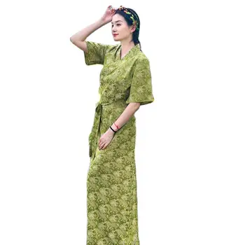Azijske Etnične Kostum Poletje Tradicionalen Tibera Obleko Orientalski Tibera Oblačila Cheongsam Slog Haljo Elegantne Ženske Obleke
